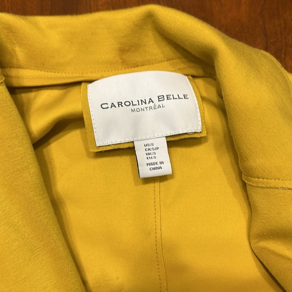 Carolina Belle Faux Suede Blazer, mustard Yellow, S, NWOT - Picture 2 of 7